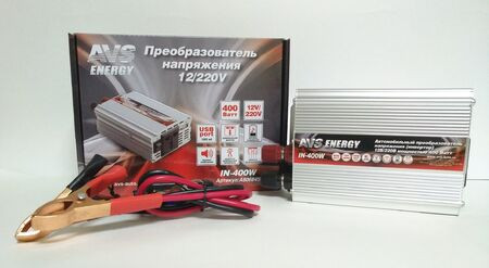 Авто инвертор AVS IN- 400W 12/220V Арт.A80684S