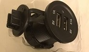 Зарядка USB встраиваемая с индикатором