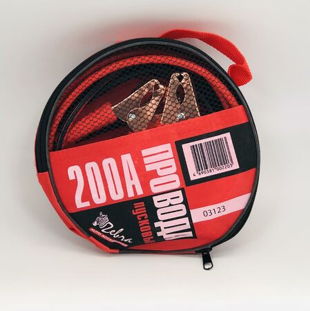 Провода прикуривателя Zebra 200А в сумке арт.03123 (1/24шт)