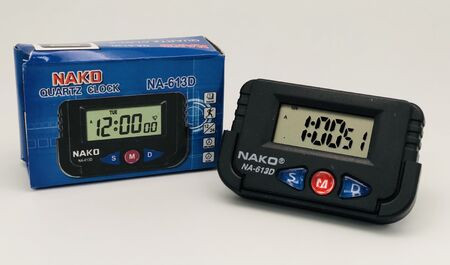 Часы NAKO NA-613d черные с будильником