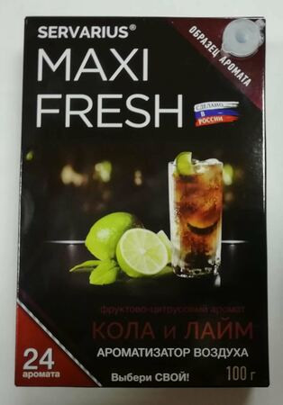Ароматизатор MAXI FRESH под сиденье MF-122 Кола и Лайм 100гр (1/40шт)